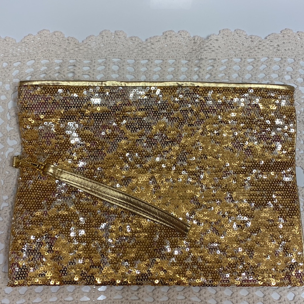 Michael Kors gold evening bag